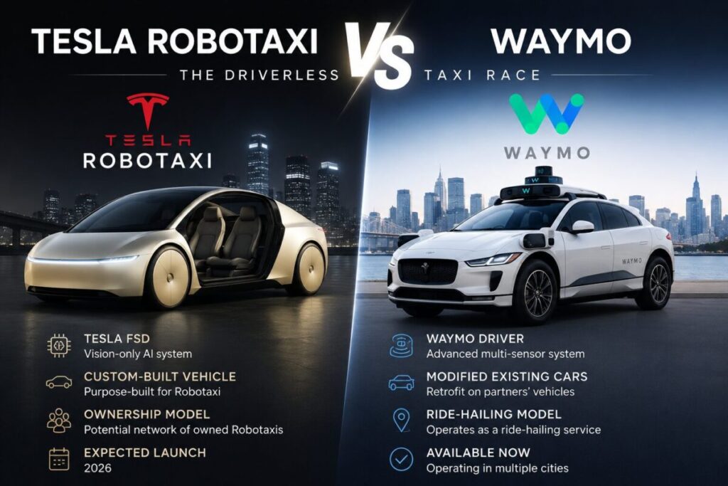 Tesla Robotaxi (Cybercab) Vs Waymo