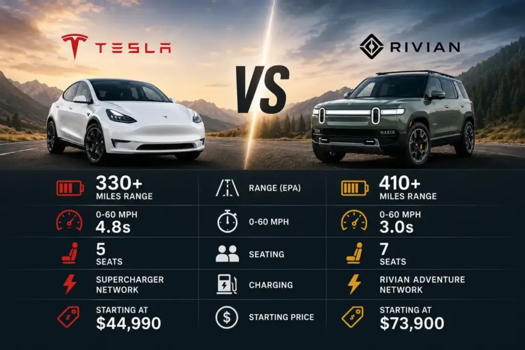 Tesla Model Y vs Rivian R2